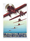 4th International Aviation Meeting Zurich Advertising Poster 1937 Print