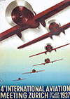 4th International Aviation Meeting Zurich Advertising Poster 1937