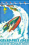 Grand Prix Genève Power Boat Racing Poster By Percival Pernet 1948