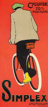 Simplex Amsterdam Bicycles Advertising Poster By Daniel Hoeksema 1907