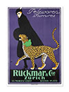 Ruckmar And Cie Zurich Art Deco Leopard Poster By Carl Moos 1924 Print