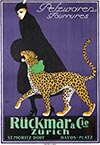 Ruckmar And Cie Zurich Art Deco Leopard Poster By Carl Moos 1924
