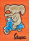 Vespa Scooters Advertising Poster By Sandro Scarsi 1959