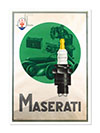 Maserati Italian Sport Cars Advertising Poster 1941 Print