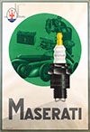 Maserati Italian Sport Cars Advertising Poster 1941