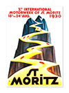 St Moritz International Motor Week By Karl Bickel 1930 Print