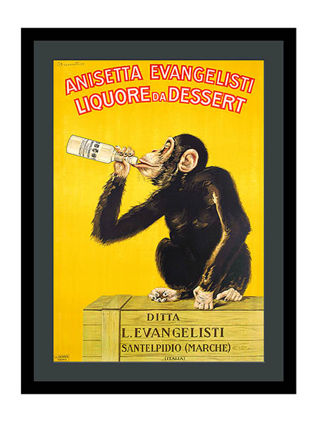 Anisetta Evangelisti Liqure Da Dessert French Liquore Advertising Poster By Carlo Biscaretti Di Ruffia 1925