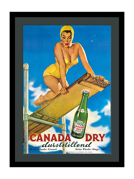 Canada Dry Ginger Ale Advertising Poster By Gillette Elvgren 1954