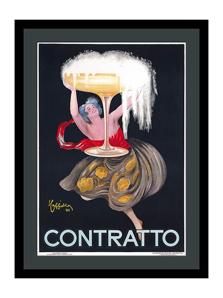 Contratto Champagne French Advertising Poster By Leonetto Cappiello 1922