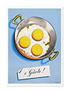 E Guëte Eggs In A Frying Pan Advertising Poster By Niklaus Stoecklin 1961 Print