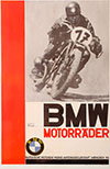 BMW Motorrader Motorcycle Advertising Poster 1950s