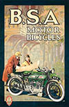 BSA Motorcycles Advertising Poster 1926