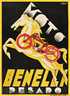 Moto Benelli Pesado Motorcycle Poster By A Spezi 1910s