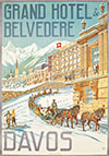 Grand Hotel And Belvedere Davos Advertising Poster By Hans Eggimann 1905