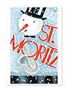 St Moritz Saxophone Playing Snowman Poster By Charles Kuhn 1928 Print