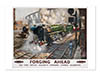 Forging Ahead British Railways Steam Train Poster By Terence Cuneo 1950 Print