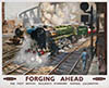 Forging Ahead British Railways Steam Train Poster By Terence Cuneo 1950