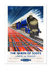 The Queen Of Scots Steam Train British Railways Poster By Philip Goodwin 1911 Print