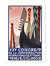 Congress Of The International Confederation Of Students Venice Promotional Poster 1933 Print