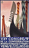 Congress Of The International Confederation Of Students Venice Promotional Poster 1933