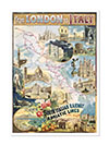 From London To Italy By Railway Poster 1906 Print
