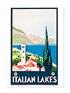 Italian Lakes Tourist Advertising Poster 1928 Print