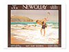 Newquay England Safe Surf Bathing Tourism Poster By W Burbidge 1930s Print