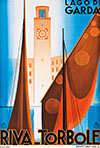 Riva Torbole Lago Di Garda Italy Travel Poster By Giuseppe Riccobaldi 1936